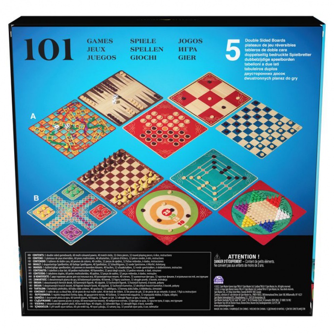 Spin Master Games 101 класически настолни игри син