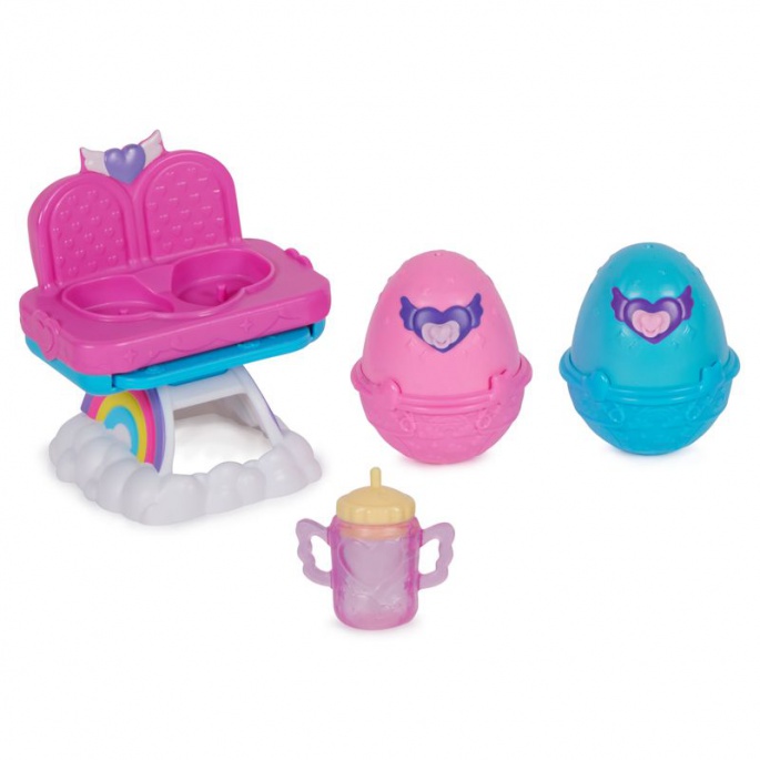Hatchimals игрален комплект със столче за хранене на животни