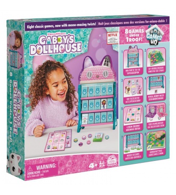 Spin Master Games Gabby's Dollhouse пълен с игри 8в1