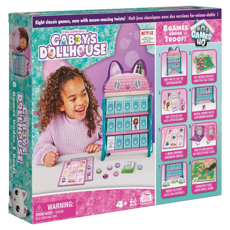 Spin Master Games Gabby's Dollhouse пълен с игри 8в1