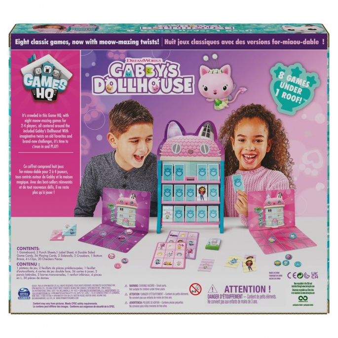 Spin Master Games Gabby's Dollhouse пълен с игри 8в1