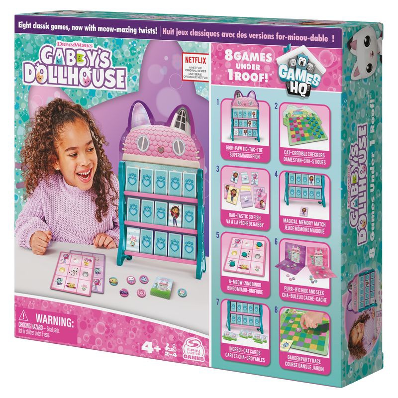 Spin Master Games Gabby's Dollhouse пълен с игри 8в1