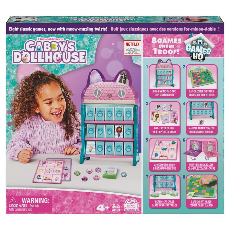 Spin Master Games Gabby's Dollhouse пълен с игри 8в1
