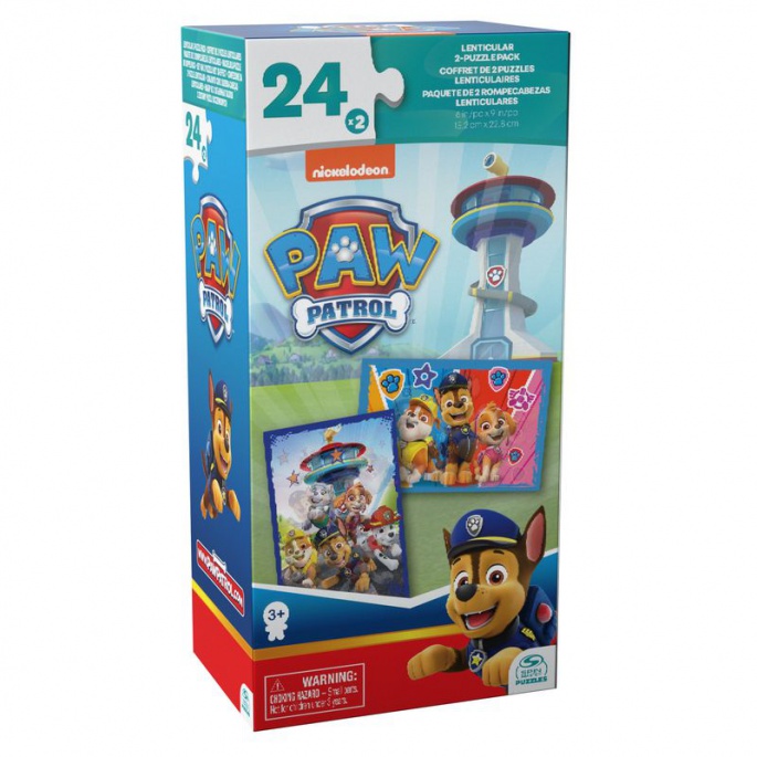 Spin Master Games Пес патрул лентикулярни пъзели 2x24 парчета