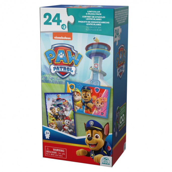 Spin Master Games Пес патрул лентикулярни пъзели 2x24 парчета