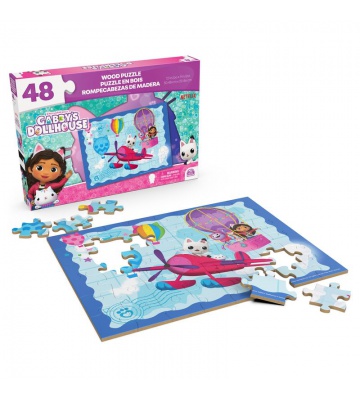Spin Master Games Gabby's Dollhouse дървени пъзели 48 части
