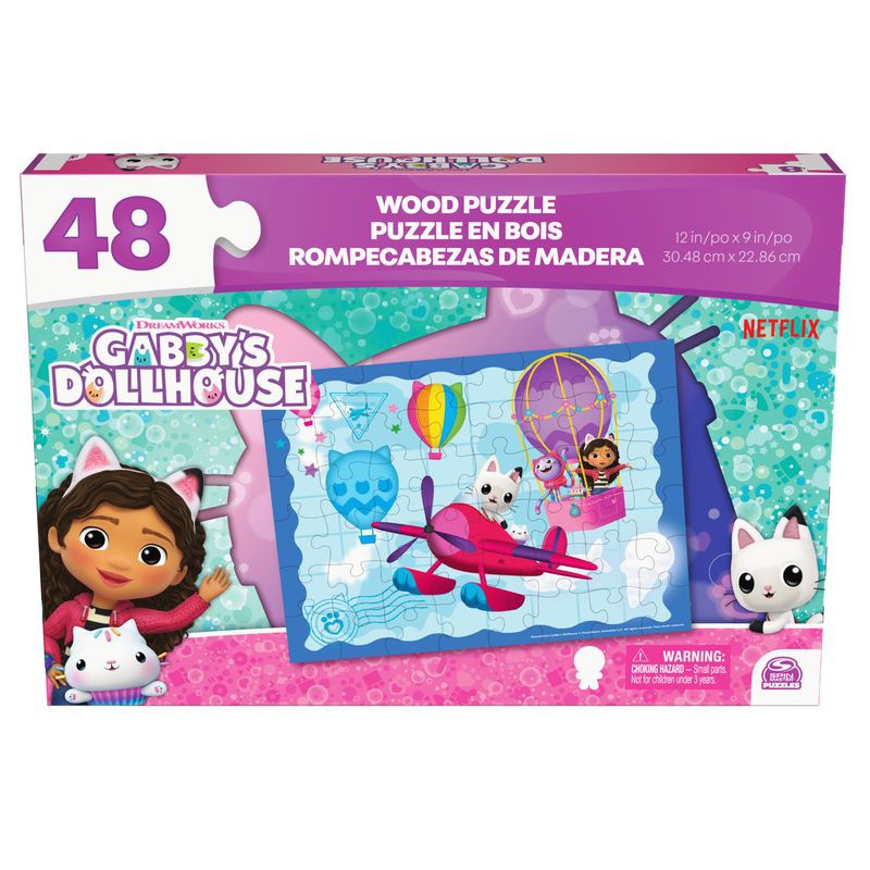 Spin Master Games Gabby's Dollhouse дървени пъзели 48 части