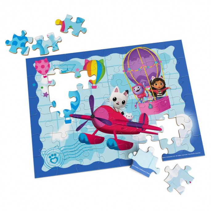 Spin Master Games Gabby's Dollhouse дървени пъзели 48 части