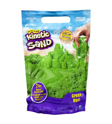 Kinetic Sand опаковка със зелен текуч пясък 0,9 кг