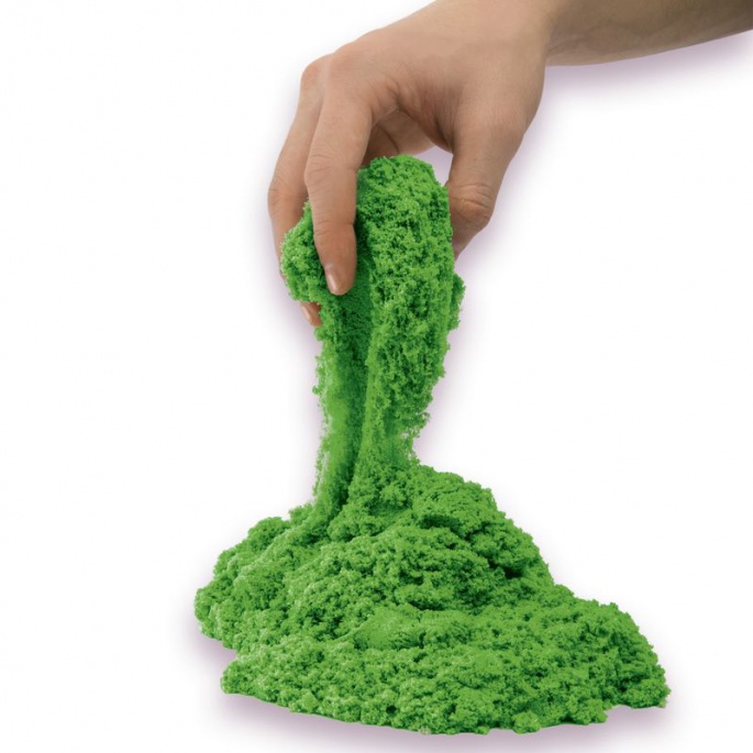 Kinetic Sand опаковка със зелен текуч пясък 0,9 кг