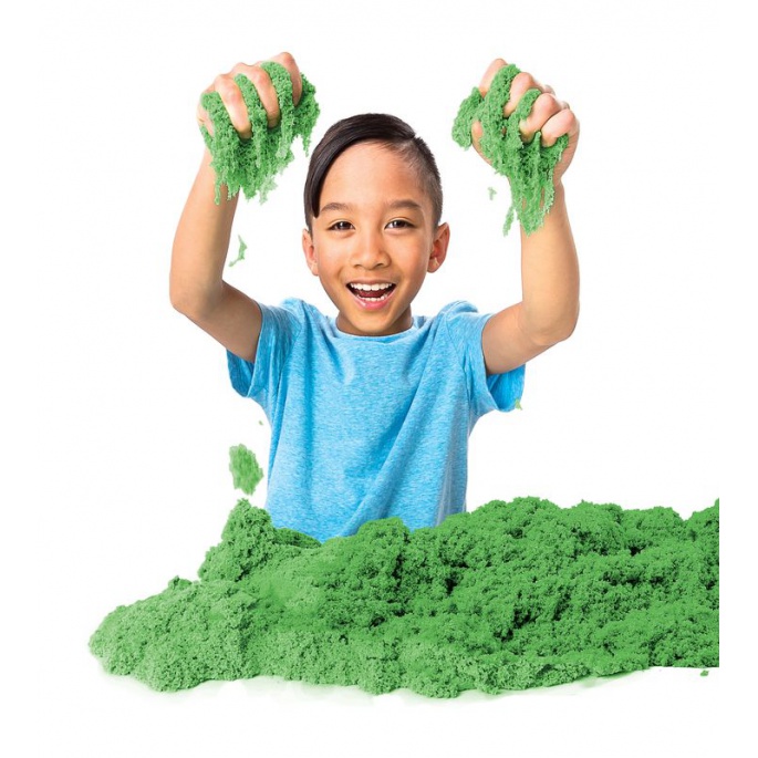 Kinetic Sand опаковка със зелен текуч пясък 0,9 кг