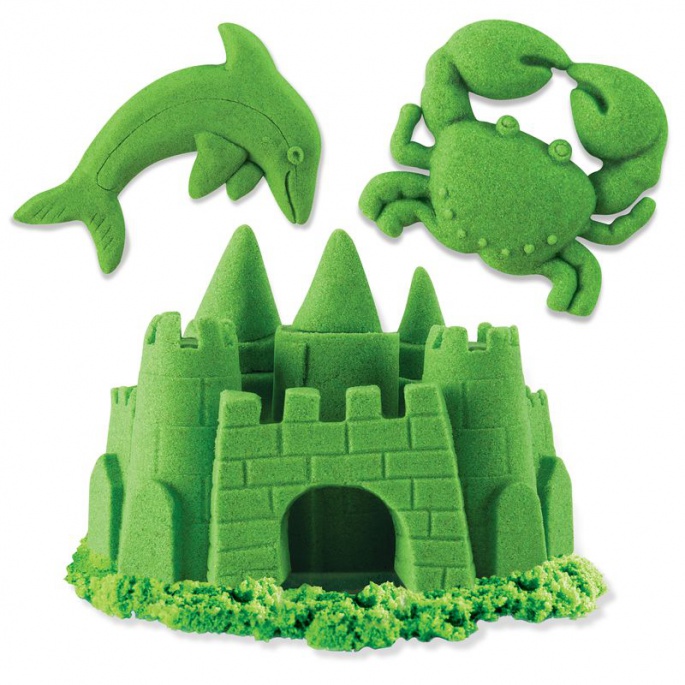 Kinetic Sand опаковка със зелен текуч пясък 0,9 кг
