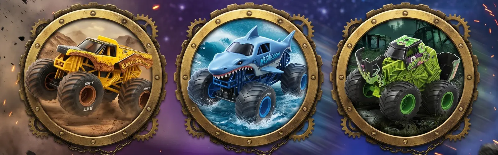 Изпитайте адреналин с официалната писта Monster Jam World Finals.